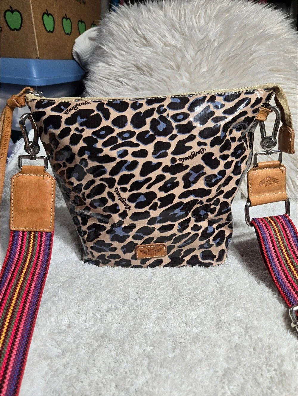 Consuela Blue Jag Legacy Wedge Crossbody Bag